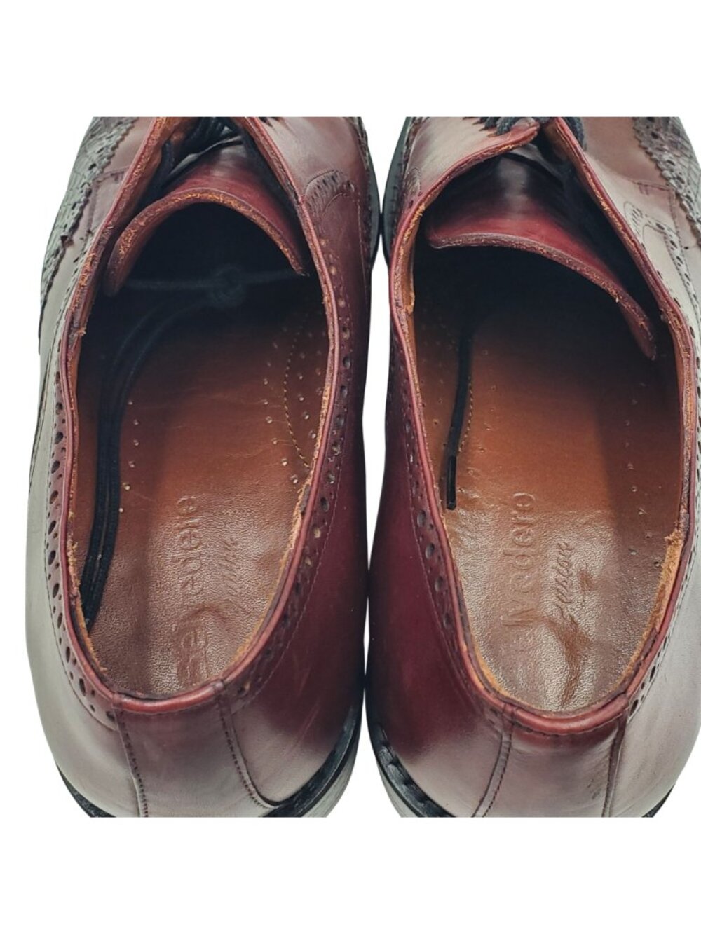 Belvedere Men's size 10 Brown Genuine Alligator wingtip Oxford dress shoes - Picture 11 of 11